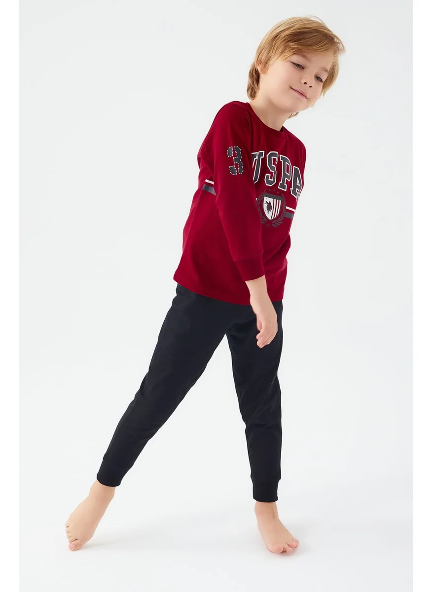 U.S. Polo Assn. Boys' Two Piece Set Burgundy