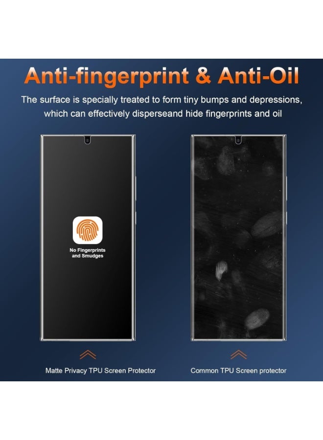 Muzz Flexible Privacy Screen Protector (Not A Tempered Glass) for Samsung Galaxy S24 Ultra, Anti-Glare, Matte Finish, 2-Way Privacy Filter (Galaxy S24 Ultra) - Image 3