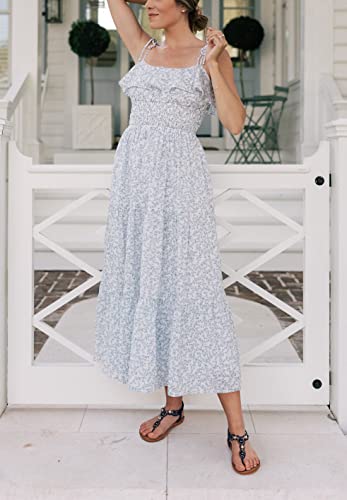 SHIBEVER Flat Sandals for Women Dressy: Navy Blue Size 10 Summer Comfort Boho Dress Sandals - Comfortable Walking Dressy Flats Womens Sandal - Image 4
