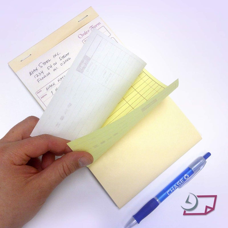 NextDayLabels - NCR Carbonless Order Forms, Bound Wraparound Cover, 50 Sets per Book. (5-1/2 x 8-1/2" - 2 Part) - Image 4