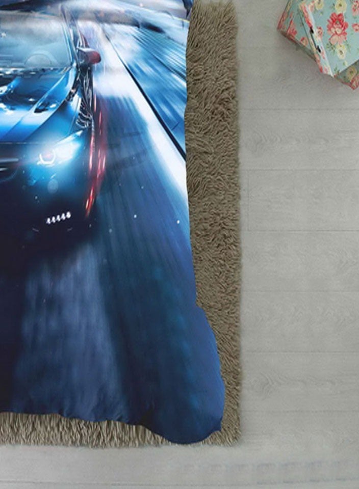 فيفوريت فيفرت طقم لحاف أطفال أزرق نقشة بألوان متعددة سنجل نفر طقم 4 قطع - Image 4