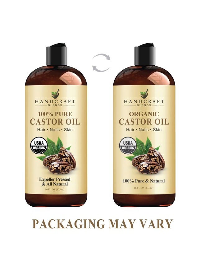 handcraft Blends Organic Castor Oil - 16 Fl Oz - 100% Pure and Natural - Premium Grade Carrier Oil for Hair Growth, Eyelashes and Eyebrows - Hair and Body - Expeller-Pressed & Hexane-Free - Image 4