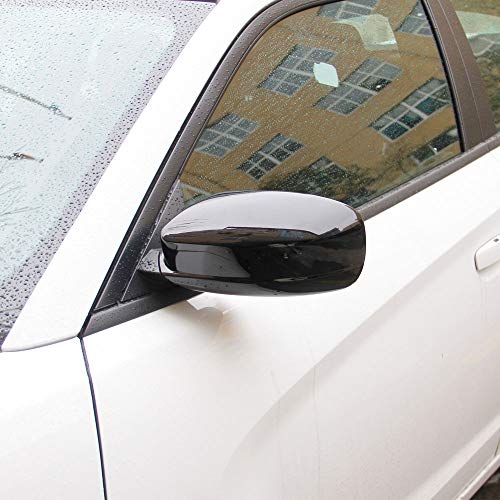 Crosselec Bright Black Side Door Mirror Cover Molding Trim for Dodge Charger 2011-2021 for Chrysler 300 300C 2011-2022 (Bright Black) - Image 3