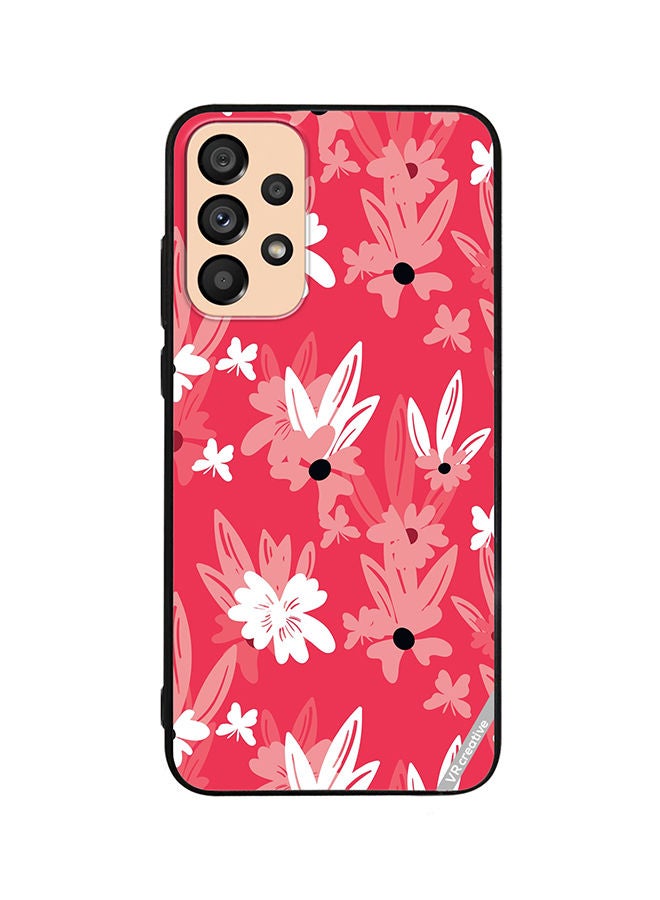 VR CREATIVE Protective Case Cover For Samsung Galaxy A73 5G Floral Pattern Based On Traditional Folk Art Ornaments Design Multicolour - Image 1