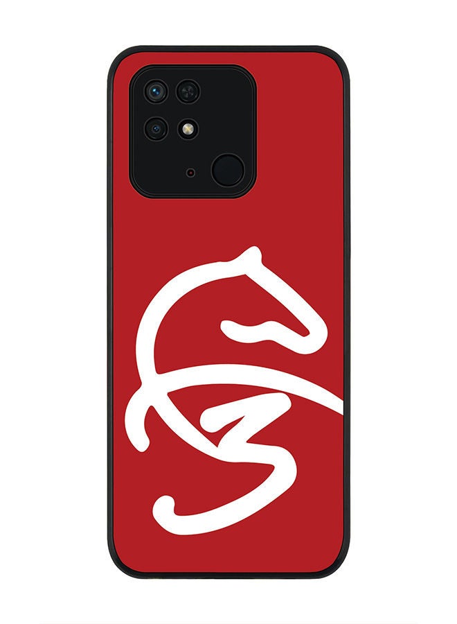 Stylizedd Rugged Black edge case for Redmi 10C 4G  Slim fit Soft Case Flexible Rubber Edges Anti Drop TPU Gel Thin Cover -  Faz3 Style Red - Image 1