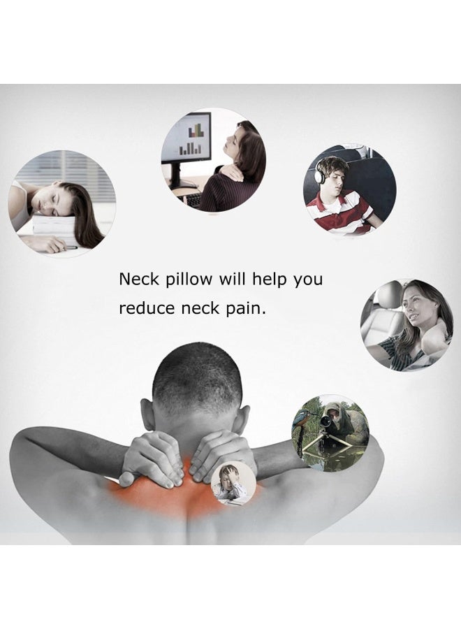 3 اكس ار مجموعة من 2 وسادة مسند رقبة سيارة من إسفنج الذاكرة 3XR، وسادة مسند رأس على شكل عظمة مريحة لمقعد السيارة، غطاء مخملي ناعم، حزام قابل للتعديل، دعم للرقبة للقيادة الطويلة، تسكين الألم، عالمية للسيارات وكرسي المكتب والمنزل - 4742 - Image 5