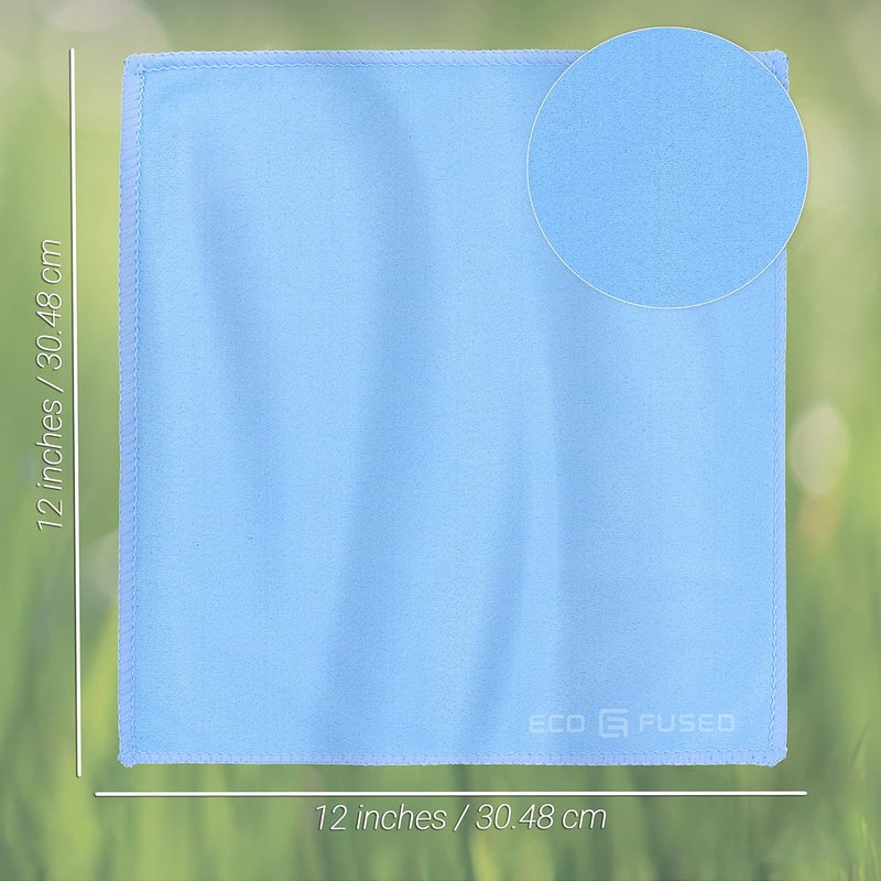 ECO-FUSED Oversized Microfiber Cleaning Cloths XL - 5 Pack - 12 x 12 - Double-Sided Cleaning Cloths - Microfiber & Suede Cloth for Smartphones, LCD TV, Tablets, Laptop, Camera Lenses & Other Surfaces Scratch resistant - Image 2