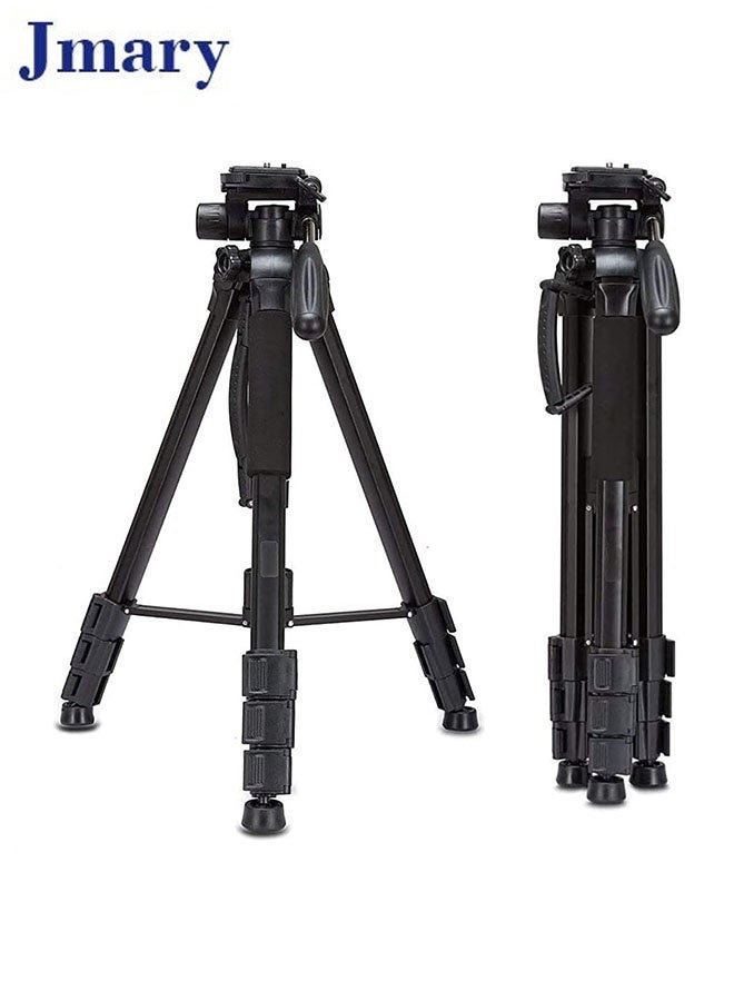 Jmary KP-2264 Professional Aluminium Tripod Monopod for All DSLR Cameras (Black) - Image 1