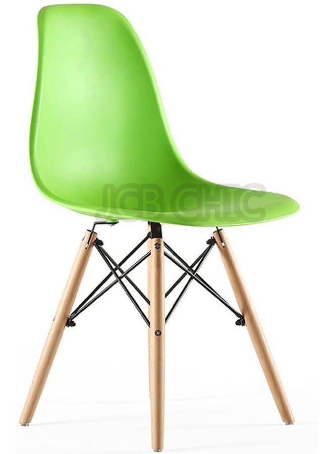 Eames Style Chair with Walnut Wood Legs Eiffel Dining Room Chair - Lounge Chair Without Arms Chair - Image 1