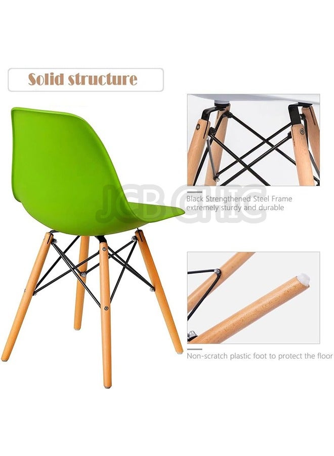 Eames Style Chair with Walnut Wood Legs Eiffel Dining Room Chair - Lounge Chair Without Arms Chair - Image 2