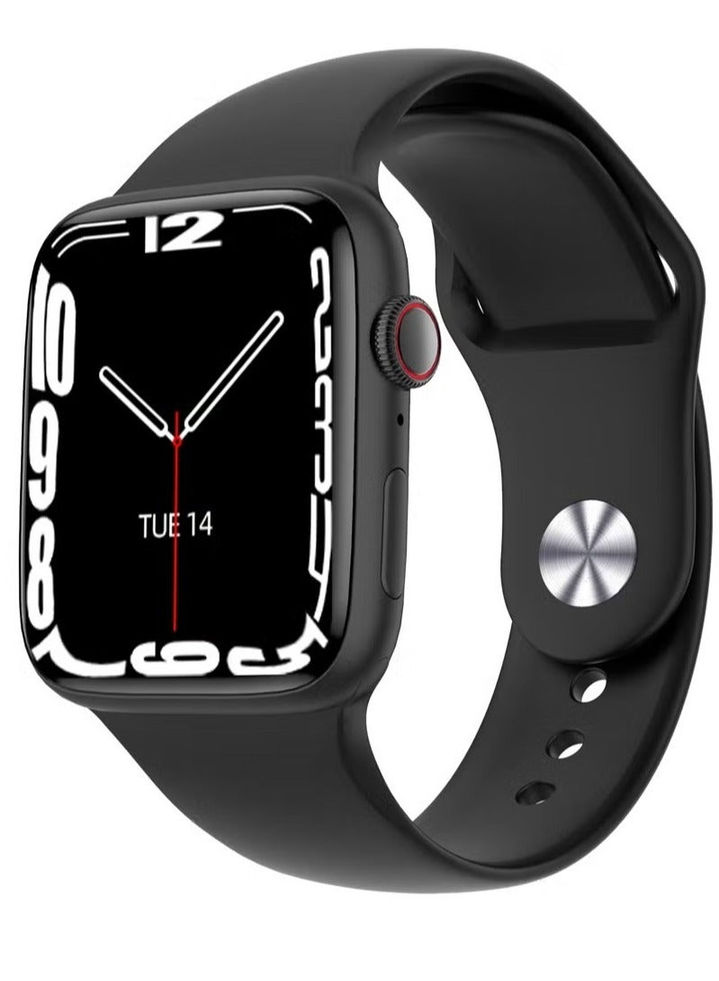 Mini 36MM Smart Watch for Ladies & Girls – Includes 2 Pairs of Straps & Wireless Charger, Sleek Black Design  - Image 1