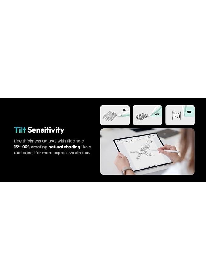 Terabyte Stylus Pen for iPad 2024-2018 with Faster Charge,Tilt Sensor Compatible with iPad Pro 11/13 M4,iPad Air 11/13 M2,iPad Pro 11/12.9",iPad 10/9/8/7/6th,iPad Air 5/4/3rd,iPad Mini 7/6/5 - Image 3