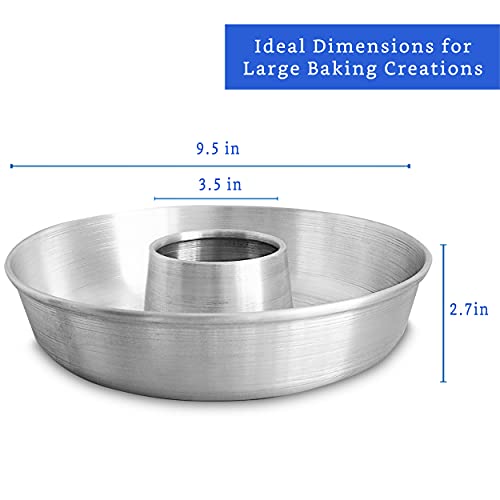GLOBE ROCKET Aluminum Ring Cake Pan (9.5 in) - Ring Mold Pan - Fluted Tube Pans for Baking Pound Cake - Flan Molds for Baking - Molde para Flan - Molde para Chocoflan - Moldes para Pasteles - Image 4