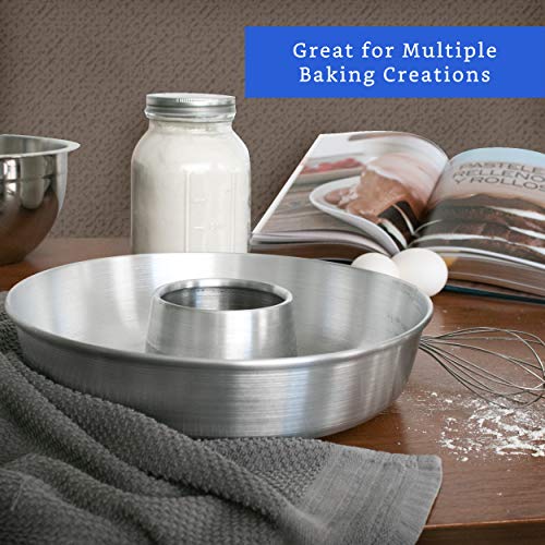 GLOBE ROCKET Aluminum Ring Cake Pan (9.5 in) - Ring Mold Pan - Fluted Tube Pans for Baking Pound Cake - Flan Molds for Baking - Molde para Flan - Molde para Chocoflan - Moldes para Pasteles - Image 5