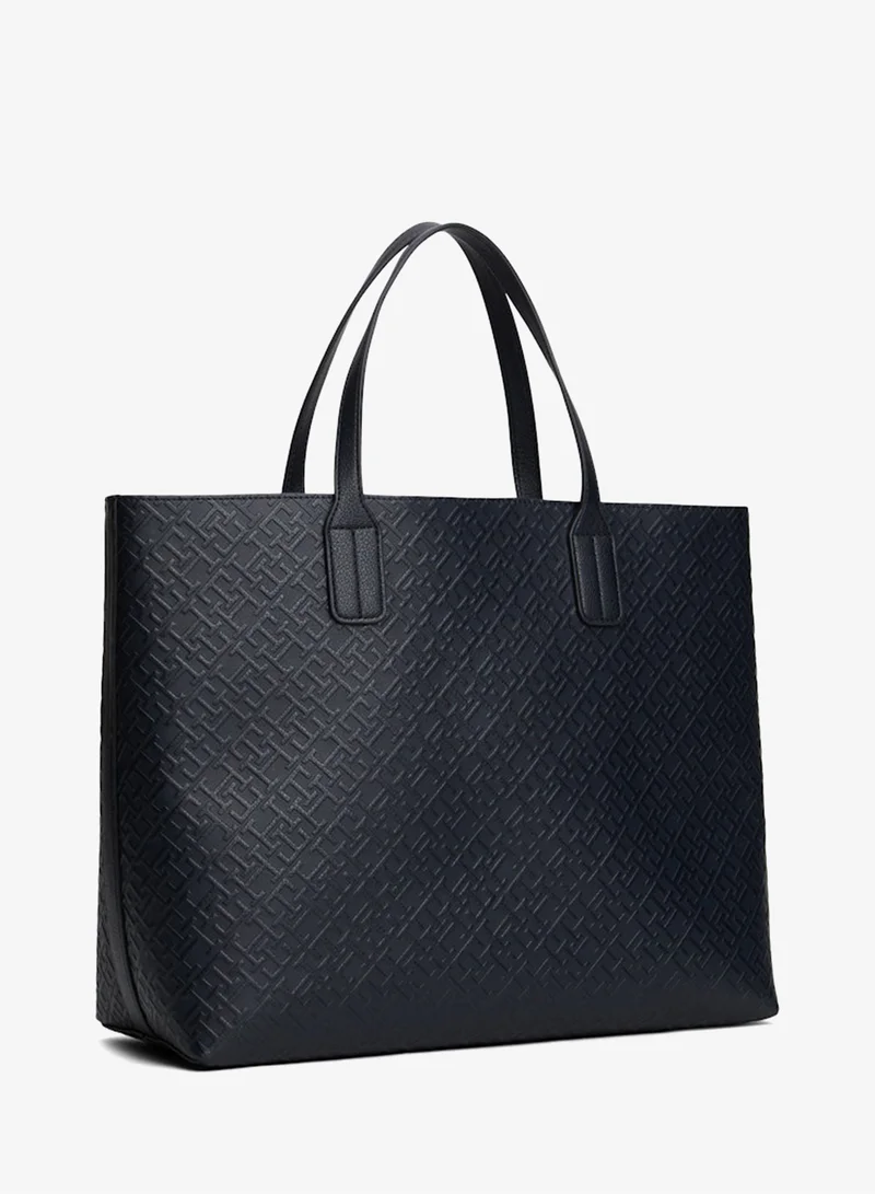 TOMMY HILFIGER  Hilfiger Icon Embossed TH Monogram Tote Bag for Women | Best Price UAE