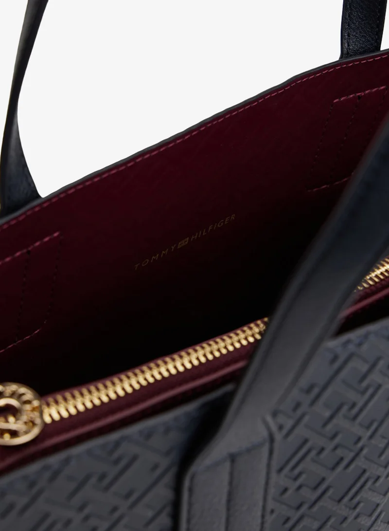 TOMMY HILFIGER  Hilfiger Icon Embossed TH Monogram Tote Bag for Women | Best Price UAE