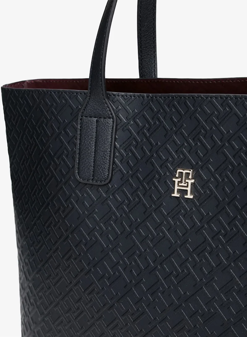 TOMMY HILFIGER  Hilfiger Icon Embossed TH Monogram Tote Bag for Women | Best Price UAE