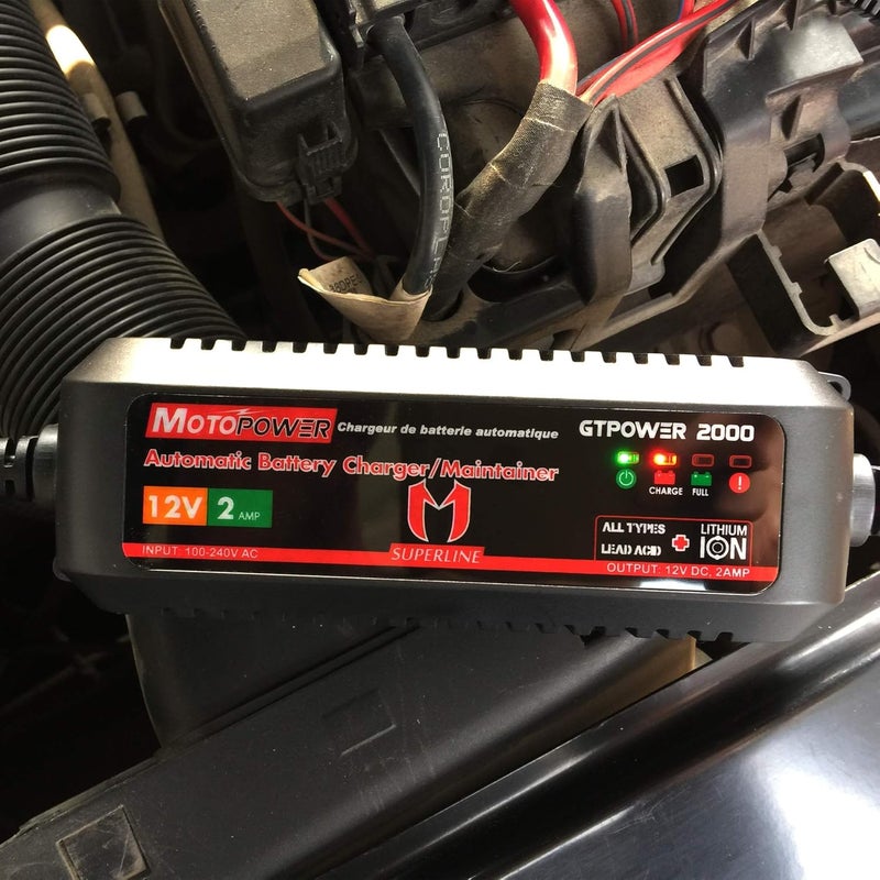 موتوباور شاحن بطارية أوتوماتيكي MOTOPOWER MP00207A 12V 2Amp | للبطاريات الرصاصية الحمضية والليثيوم - Image 5