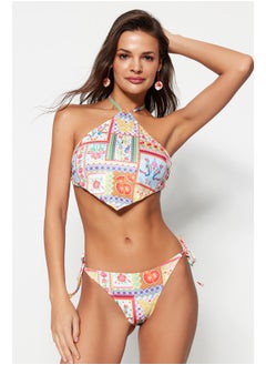 trendyol Fruit Patterned Tie-Up Normal Leg Bikini Bottom TBESS23BA00233  - Image 1