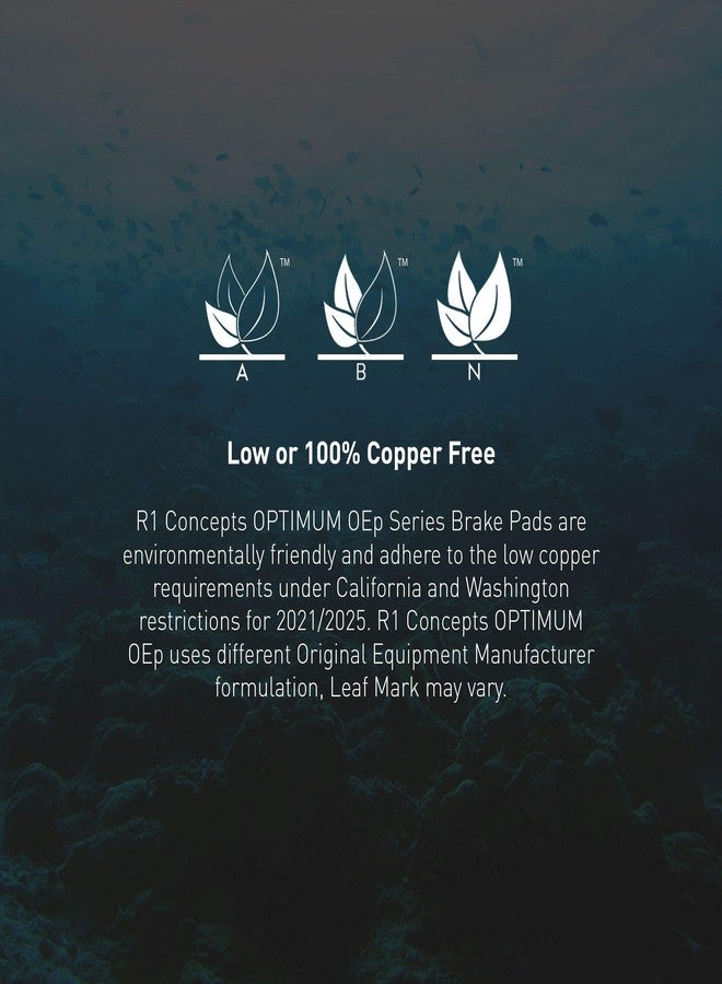 R1 Concepts وسادات فرامل خلفية من سلسلة R1 Concepts Optimum OEp مع حشوات مطاطية فولاذية - Image 3