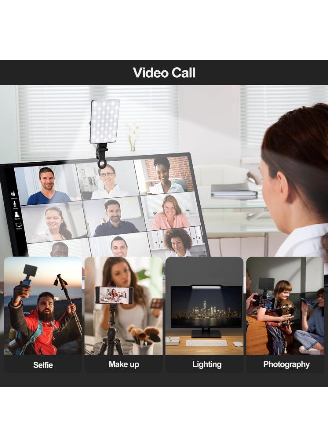 Rechargeable Clip Selfie Light, 60 LED Portable Video Conference Fill Light with 3 Adjustable Modes for Cell Phone, Android, iPhone, iPad, Laptop, TikTok, Makeup, Vlog  - Image 5