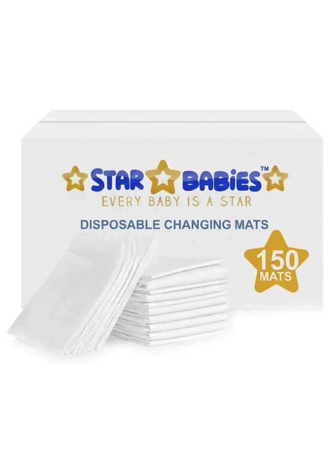 ستار بيبيز Star Babies  Disposable Changing Mats  60x60cm- Pack of 150 -White