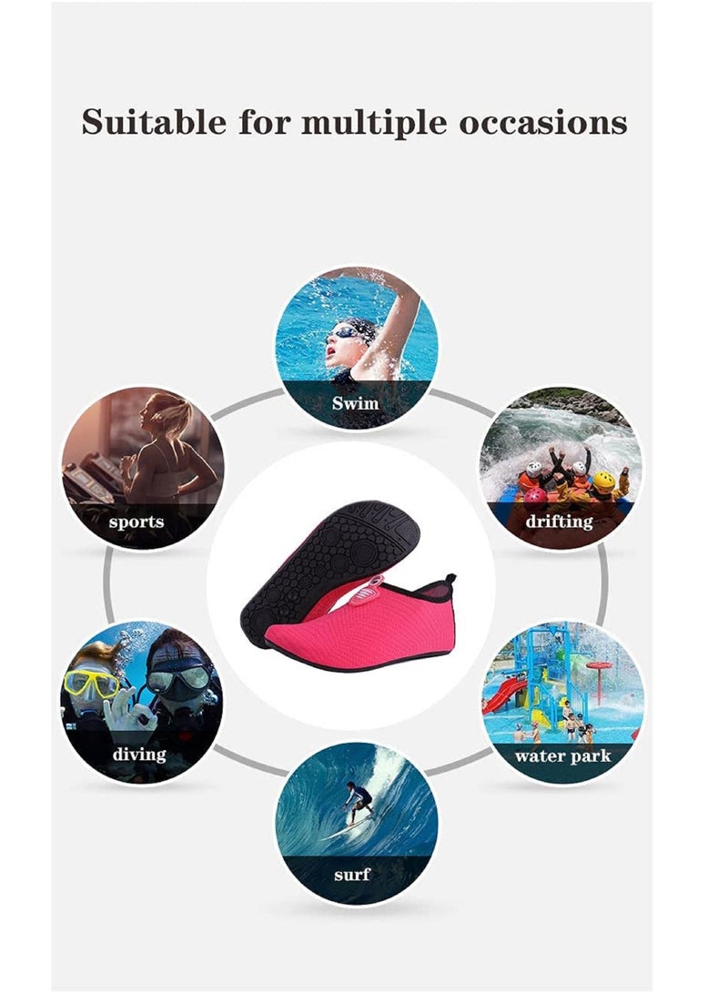 NIBEMINENT Women and Mens Beach Shoes，Water Shoes,Swimming and Water Games Shoe,Bare foot Quick Dry Aqua Shoes - Image 2