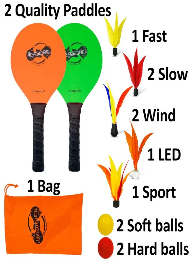 Jazzminton-Sport Paddles - Racquetball Game Fun for Kids & Adults - All Season Indoor Outdoor Games for All - Image 5