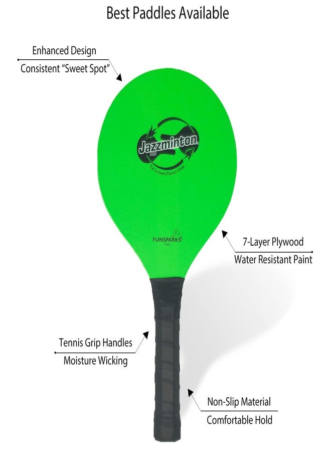 Jazzminton-Sport Paddles - Racquetball Game Fun for Kids & Adults - All Season Indoor Outdoor Games for All - Image 4
