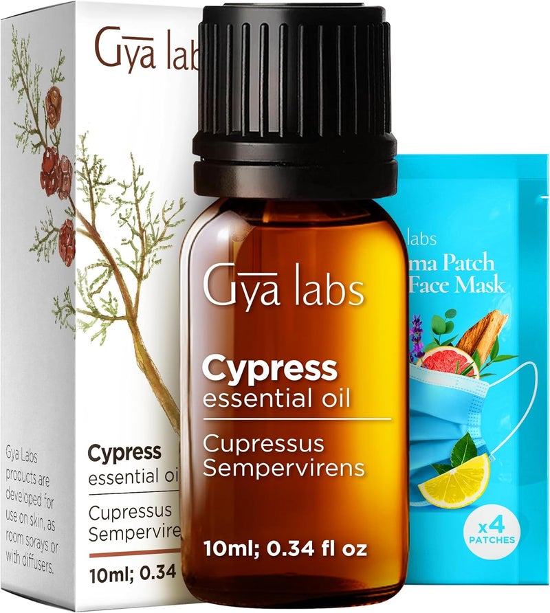 Gya Labs Cypress Essential Oil - 0.34 Fl Oz - for Hair, Skin, Diffuser, Aromatherapy & DIY Candle Making Scent - Image 1
