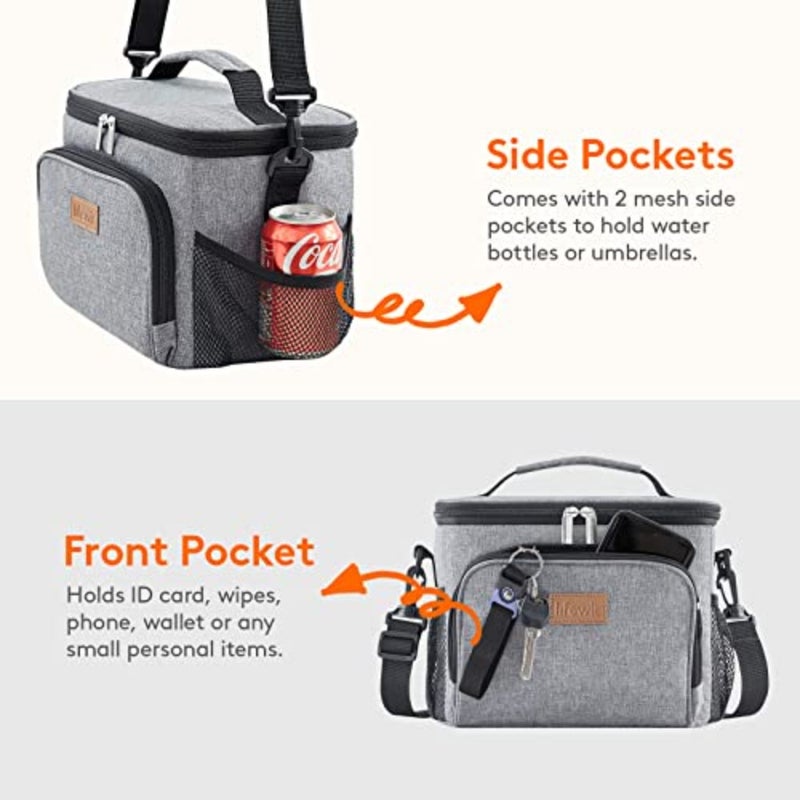 Thermal Meal Holder Bag 24 Cans,Small Portable Cooler Bag, Waterproof Work Lunch Bags for Men and Women, Thermal Lunch Box for Beach, Picnic, Travel - Image 5