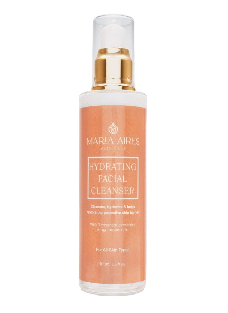 Maria Aires Maria Aires Skincare Hydrating Facial Cleanser (100ml) - Anti-Aging Foaming Face Wash with Hyaluronic Acid and Essential Ceramides - Soothing Aloe Vera for Dry, Sensitive Skin - For Men and Women  - Image 1