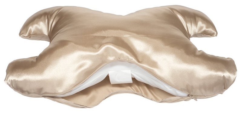 Save My Face!" Pillow The Original Anti-Wrinkle PILLOWETTE Le Grand Pillow (Satin, Champagne) - Image 2