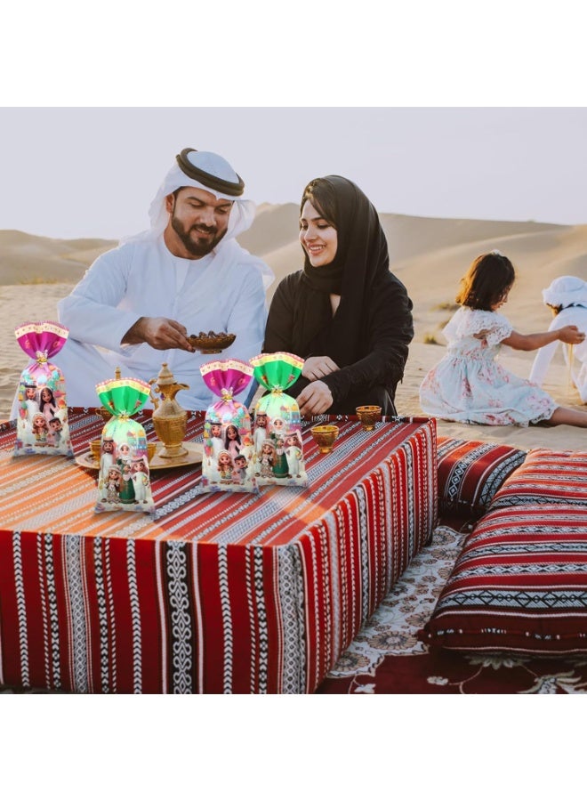 ٥٠ كيس هدايا لعيد مبارك، أكياس خضراء وبنفسجية مقاس ٥×١١ بوصة، مناسبة لعيد الفطر، رمضان، توزيعات الحفلات، الحلوى، والهدايا - Image 5