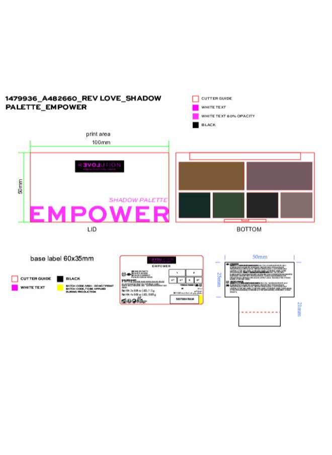 REVOLUTION ثورة Relove Color Play Empower Shadow Palette  - Image 4