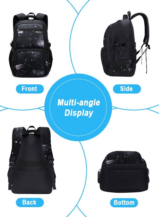 URbazaar Boy Starry Sky Printed Primary Junior High University School Bag Bookbag,Backpack,Casual Shoulder Bag Travel Rucksack  - Image 3