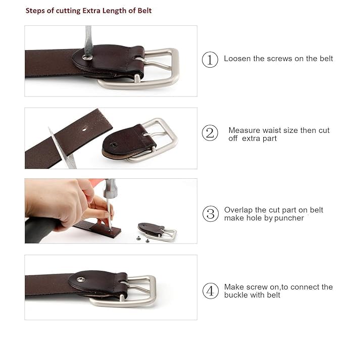 Creature Formal/Casual Blue Color Genuine Leather Belts For Men (Length- 46 inches||40MM||BL-042-BLU) - Image 5