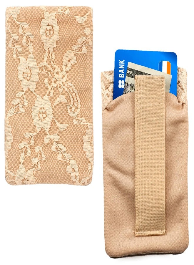 Braza Secret Stash - Lace Bra Travel Pocket Pouch - Beige, One Size - Image 2