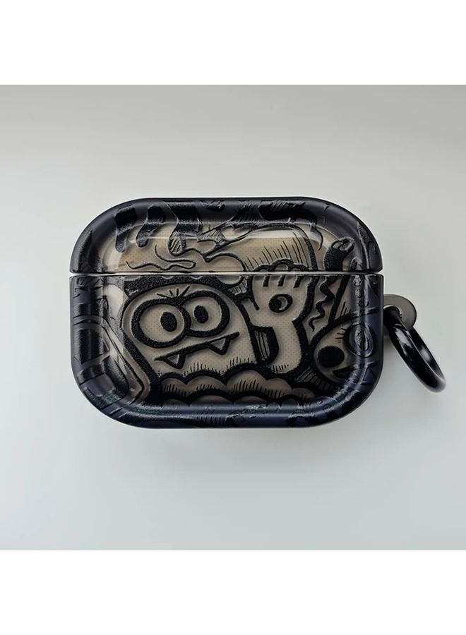 Cute Cartoon Monster Airpods Case For Airpods Pro2 Halloween Durable Plastic - Image 1