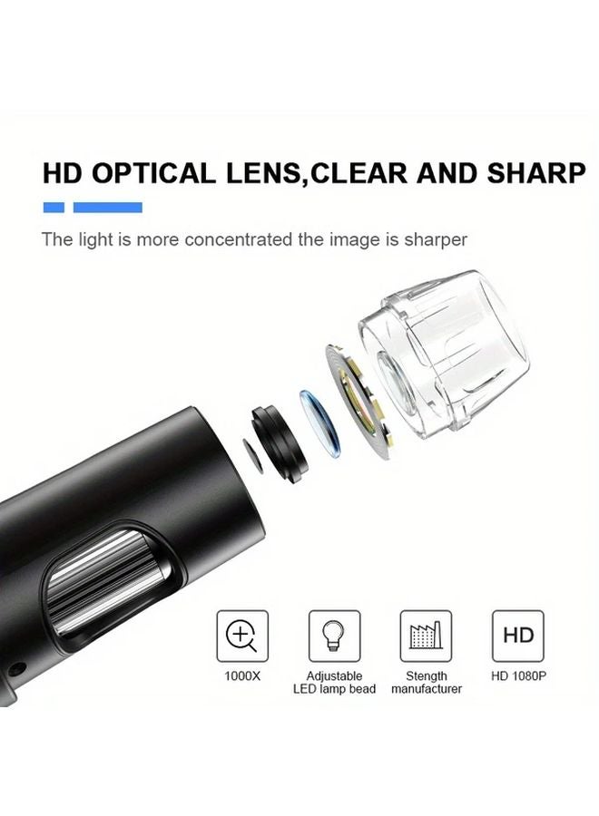 Inskam 4.3 Inch Screen Digital Microscope 1000X Magnification 8LED Black USB Computer - Image 5