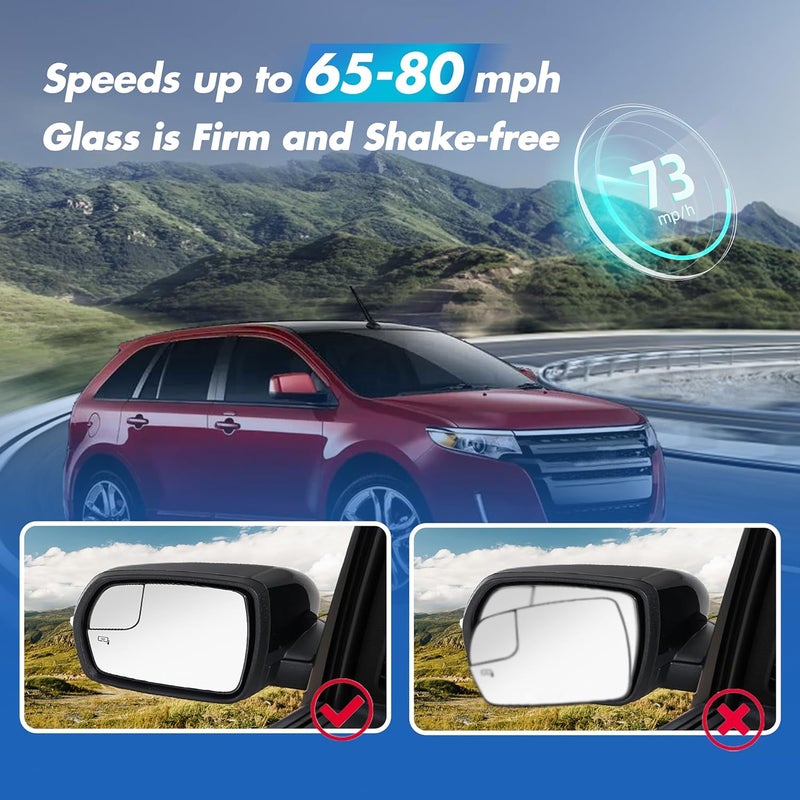 SNEMEEY Driver Side Mirror Glass for Ford Edge 2015-2018 - Image 5