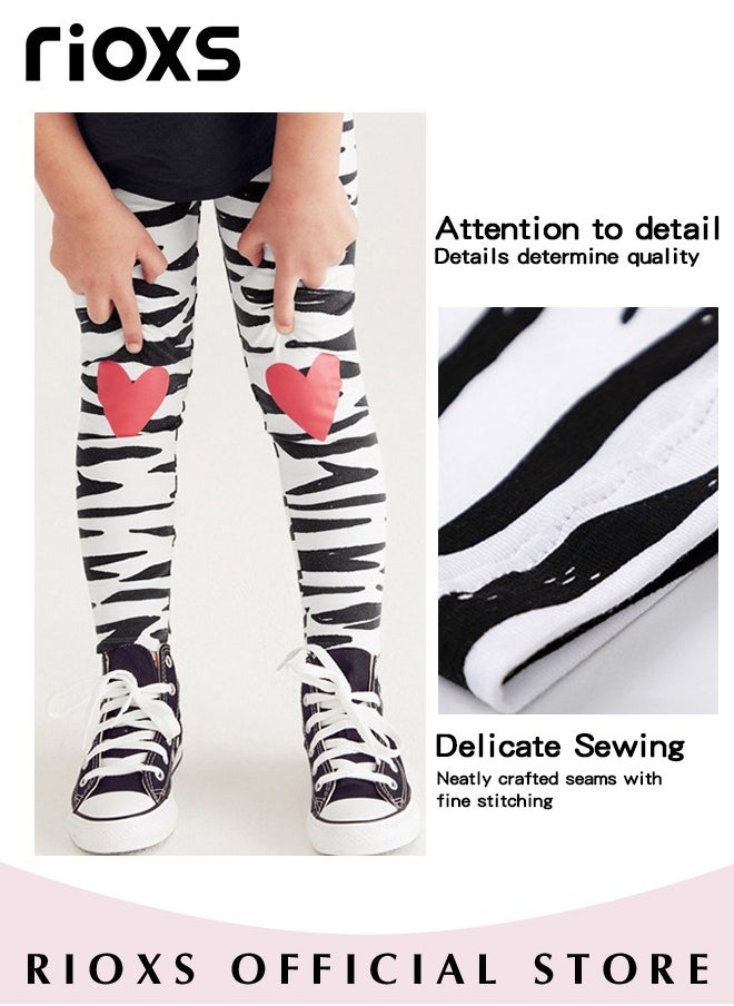 RIOXS - Kids Girls Top and Pants Sets Kids Short Sleeve Shirt Long Pants Suits Breathable 100% Cotton Outfits Summer Playwear - Image 1