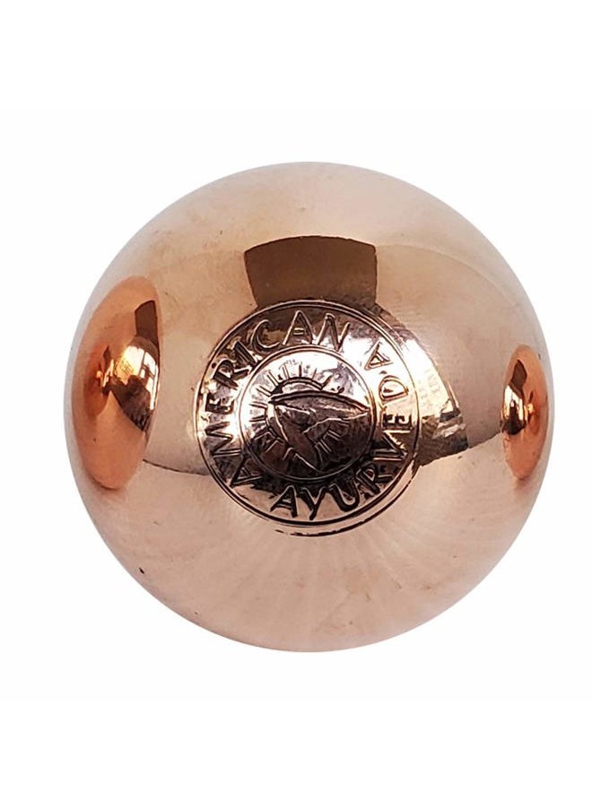 American Ayurveda Copper Ball. Copper Metal Ball, Bring Integrity and Clear Thinking with Natural Energy and Meditation Crytal Sphare, Get Mental Agility Grounding Movement Therapy - 1.5 inches  - Image 1