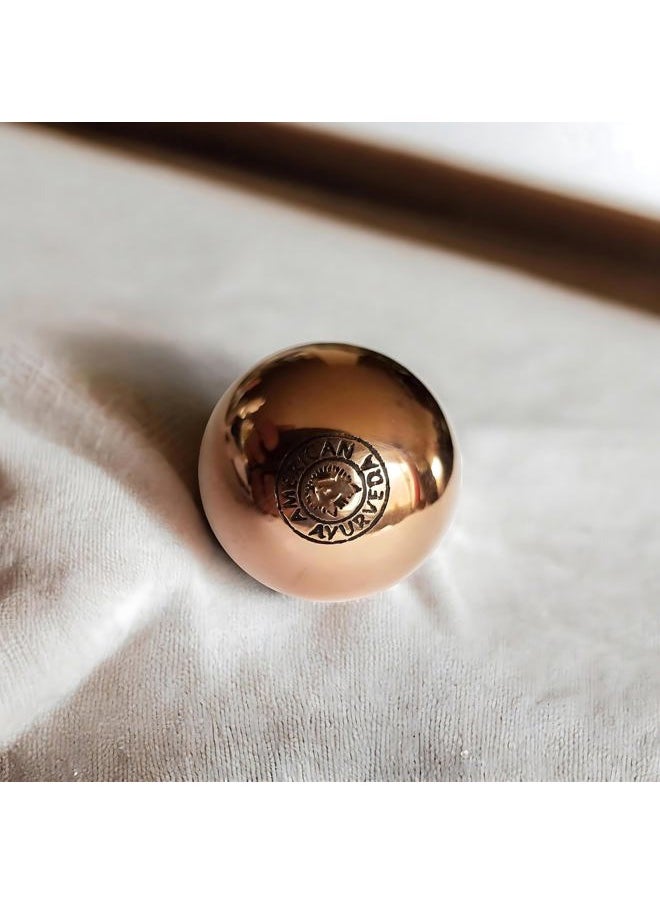 American Ayurveda Copper Ball. Copper Metal Ball, Bring Integrity and Clear Thinking with Natural Energy and Meditation Crytal Sphare, Get Mental Agility Grounding Movement Therapy - 1.5 inches  - Image 2
