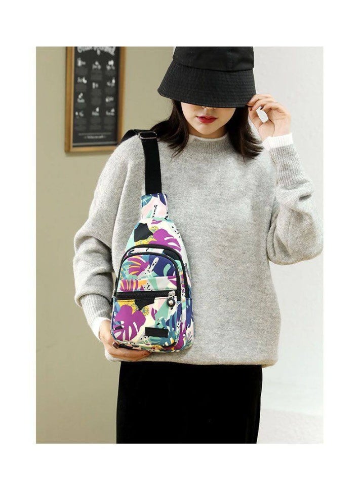 Water-resistant crossbody bag with colorful prints - multi-position crossbody, back and shoulder - 344 - Image 1