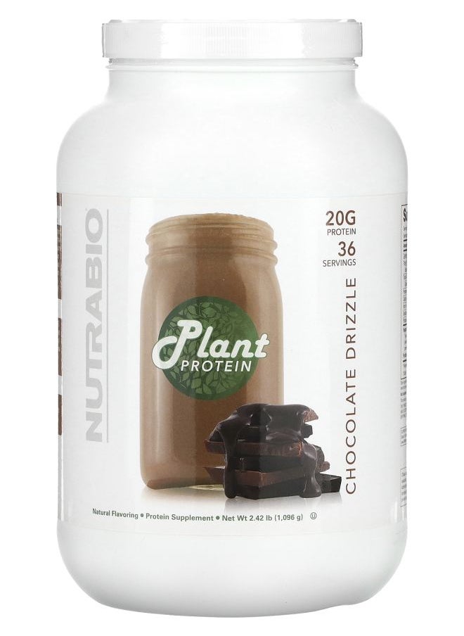 NutraBio Plant Protein Chocolate Drizzle 2.42 lb (1096 g) 