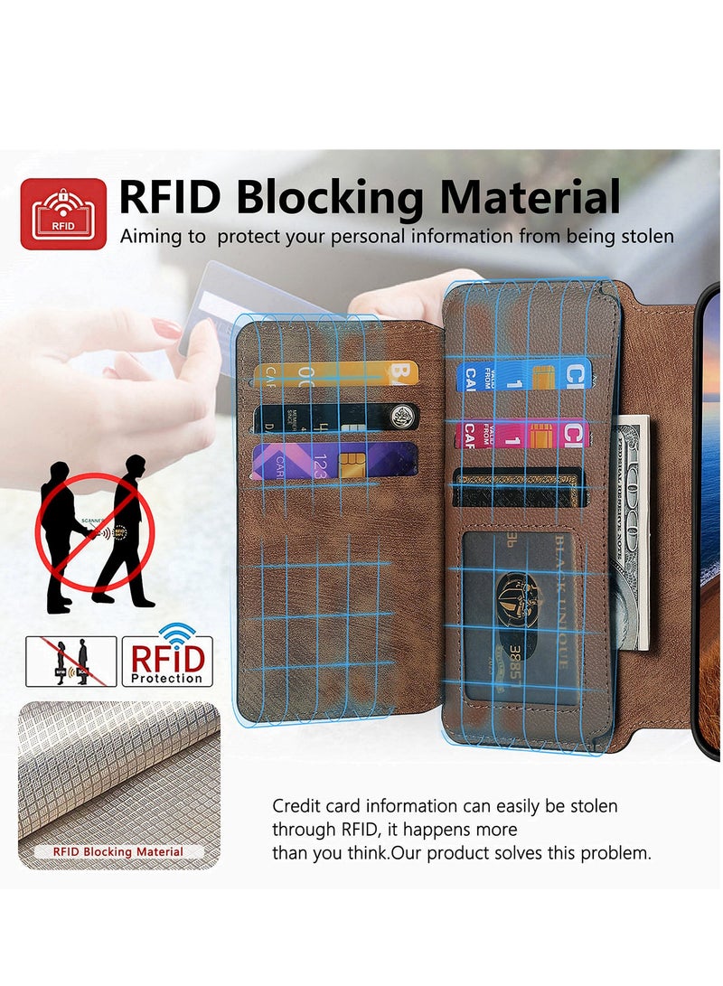 iPhone 16Pro Case,Magnetic Magsafe case for iPhone 16 Pro, iPhone 16 Pro Wallet Case with Card Holder,iPhone 16 Pro Phone Cover,Leather Flip Folio Case for iPhone 16 Pro 6.3''  - Image 2