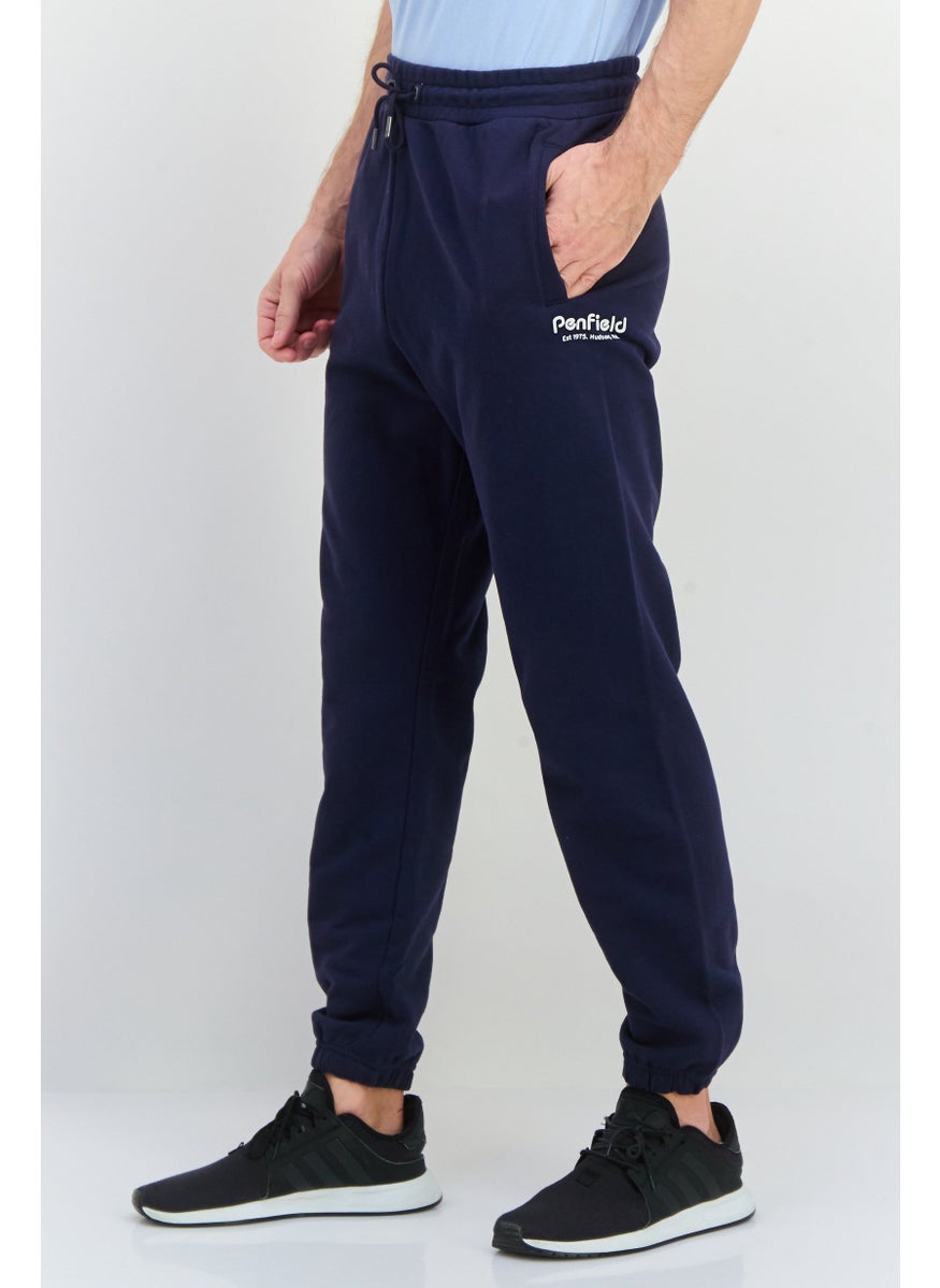 Penfield Men Regular Fit Brand Loog Sweatpants, Navy  - Image 2