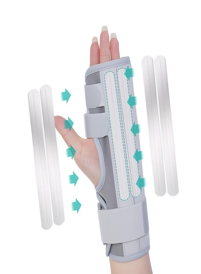 lefeke Trigger Finger Splint, Multi Finger Brace for Middle, Index, Pinky, or Ring Fingers, Hand Brace with Finger Support, Straightening Immobilizer for Broken Fingers, Arthritis, Contractures-Upgraded Fabric (Grey) - Image 1