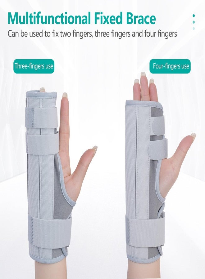 lefeke Trigger Finger Splint, Multi Finger Brace for Middle, Index, Pinky, or Ring Fingers, Hand Brace with Finger Support, Straightening Immobilizer for Broken Fingers, Arthritis, Contractures-Upgraded Fabric (Grey) - Image 5